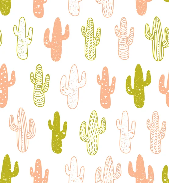 Hipster cactus naadloze patroon — Stockvector