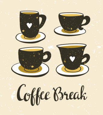  kahve ile natürmort çizimi.