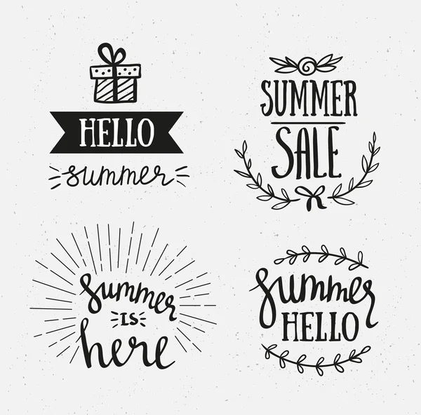 Letras de vacaciones de verano — Vector de stock