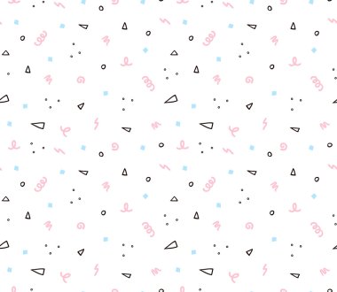 Renkli elementlerle kusursuz geometrik desen