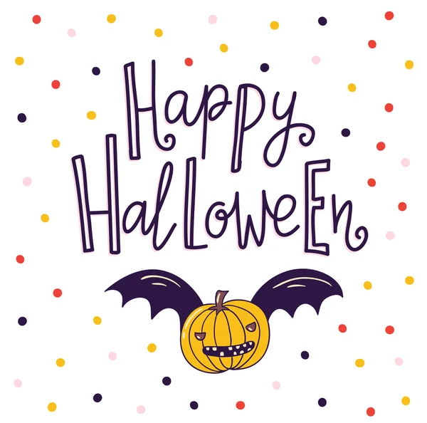 Tarjeta de felicitación de Halloween — Vector de stock