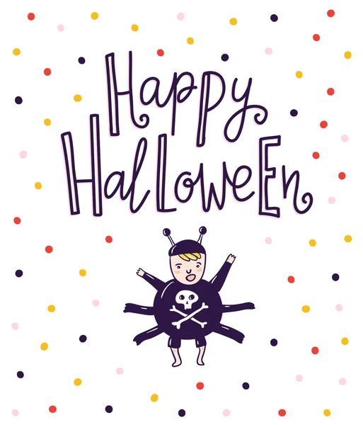 Lettrage Halloween Carte de voeux  - — Image vectorielle