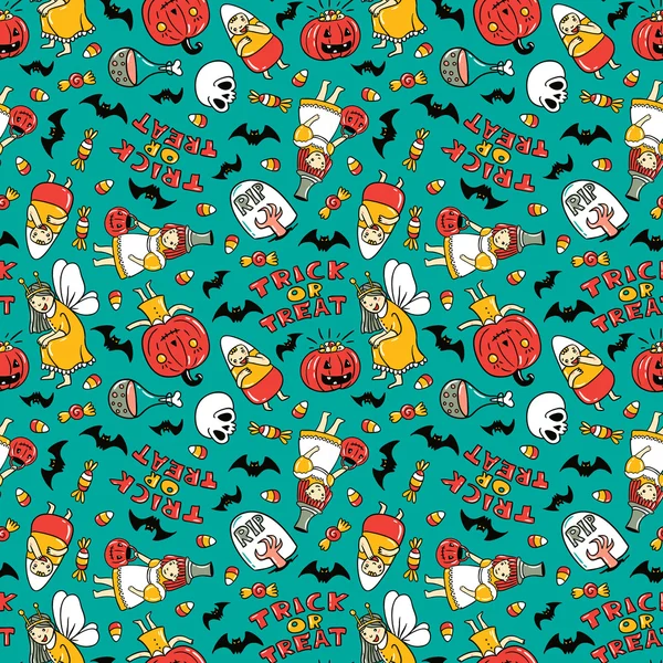 Halloween design padrão sem costura — Vetor de Stock