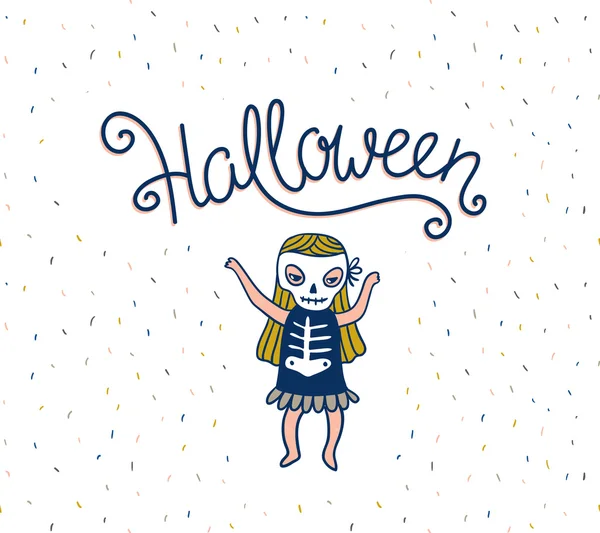 Tarjeta de felicitación de Halloween — Vector de stock