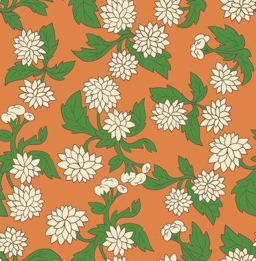 Vintage doku ile krizantem.