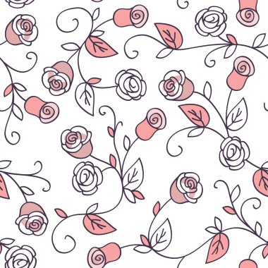 çiçekler kıvrık ile doku