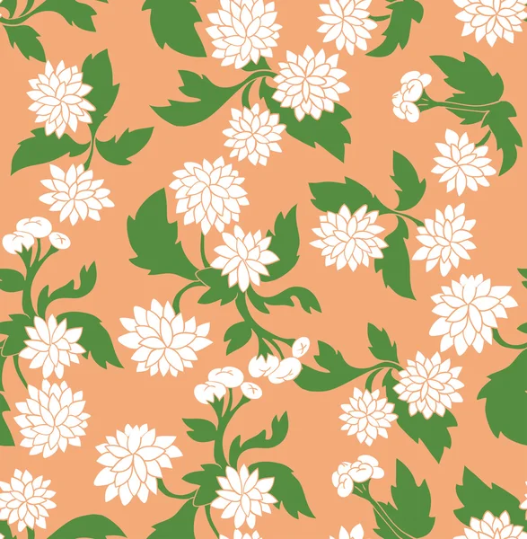 Vintage textuur met chrysanten. — Stockvector