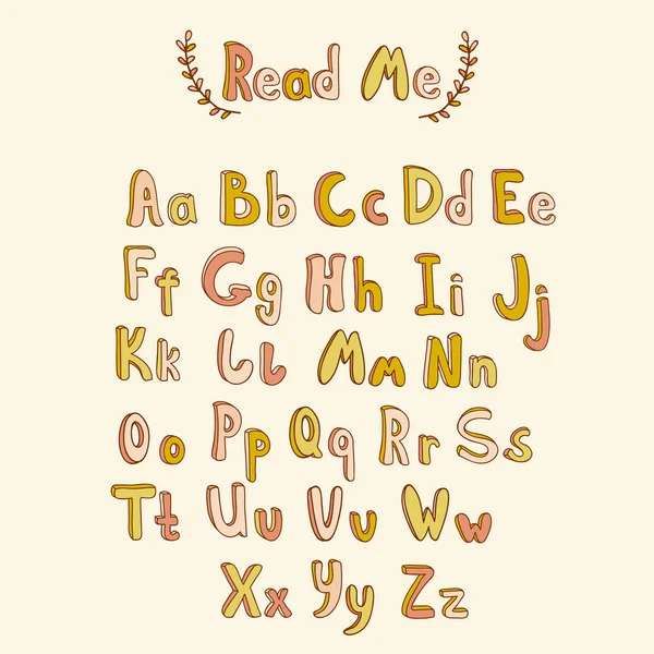 Doodle alfabesi — Stok Vektör