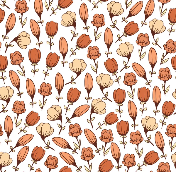 Texture avec des fleurs orange — Image vectorielle