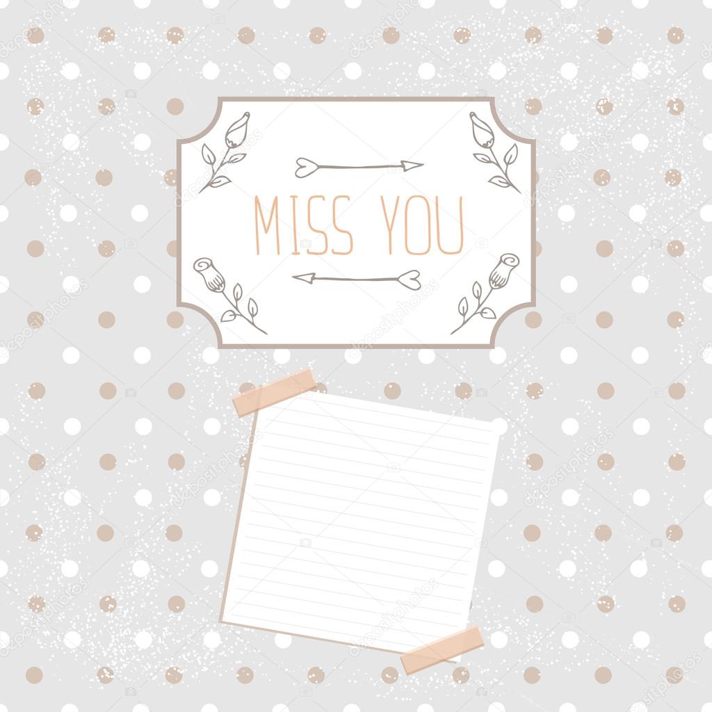 Miss You  card