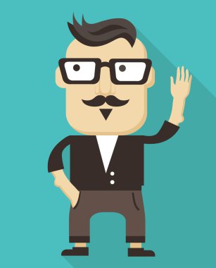 Düz. hipster - işadamı