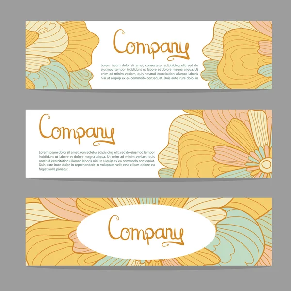 Stylish floral banners — Stock Vector