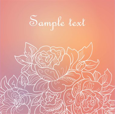 Dekoratif çiçek sınır.