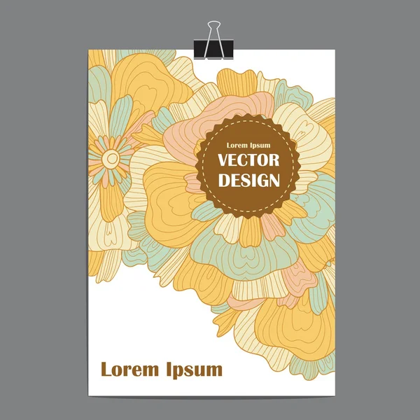 Αφίσα με floral φόντο — Διανυσματικό Αρχείο