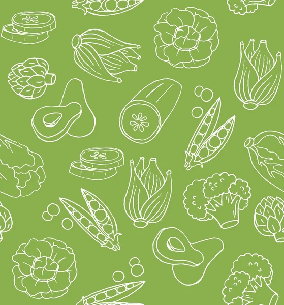 Vegetarian green pattern — Stock Vector