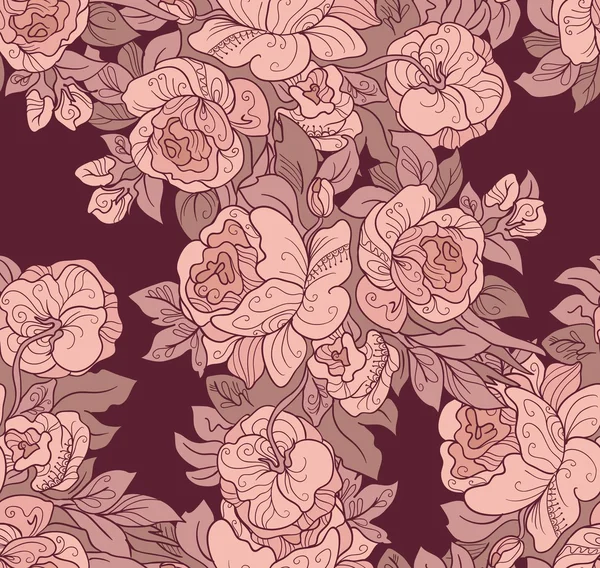 Modèle de fleurs roses — Image vectorielle