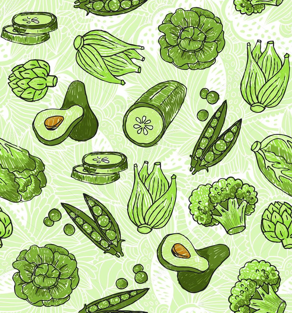 Vegetarian green pattern