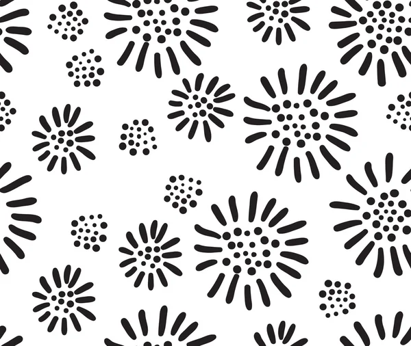 Tiles with dotted flowers pattern — Stock Vector