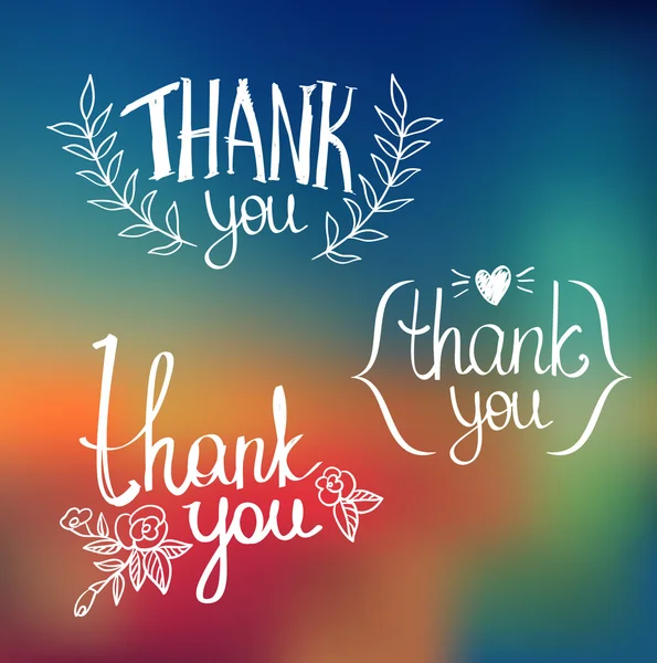 'Thank You' designelementen. — Stockvector