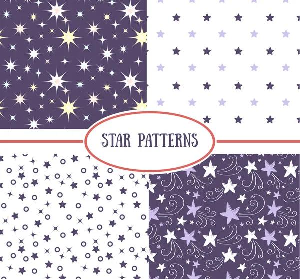 星のシームレス パターン — ストックベクタ