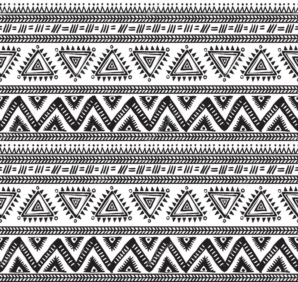 Tribal striped seamless pattern
