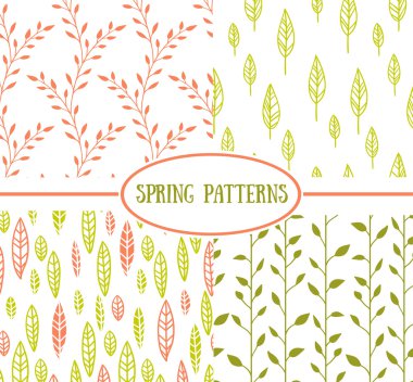 Bahar yaprakları ile Dikişsiz desen.