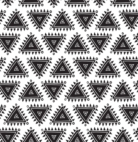 Tribal seamless pattern with triangles — Stock Vector