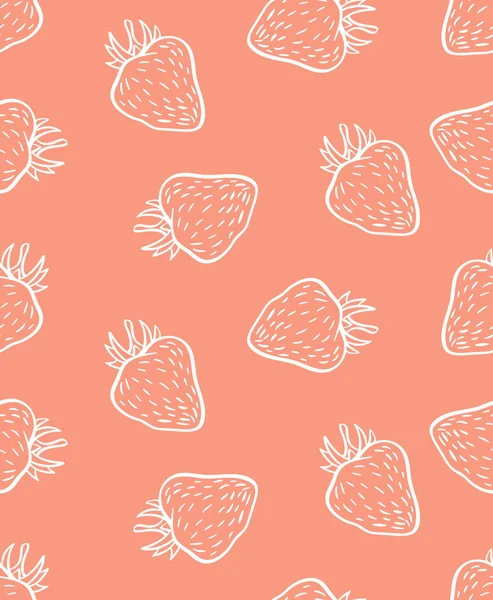 イチゴのシームレスなパターン — ストックベクタ