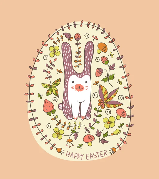 Easter bunny kaart — Stockvector