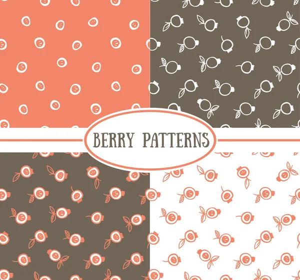 Berry Seamless Pattern backgrounds — Stock Vector