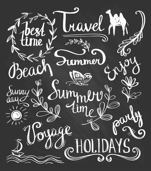 Yaz tasarım için öğeleri el çekilmiş