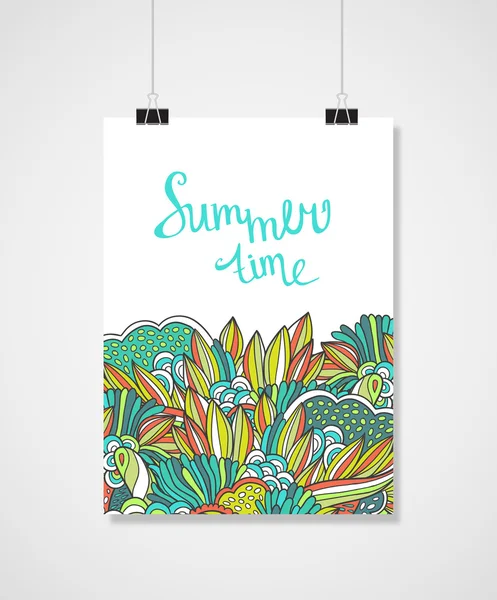 Decoratieve zomer achtergrond — Stockvector