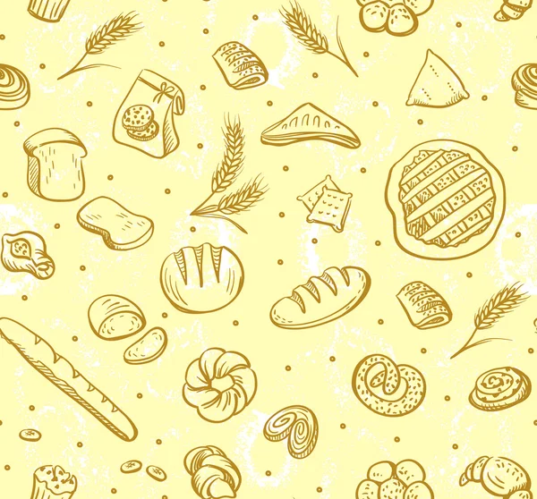 Patrón sin costura panadería — Archivo Imágenes Vectoriales