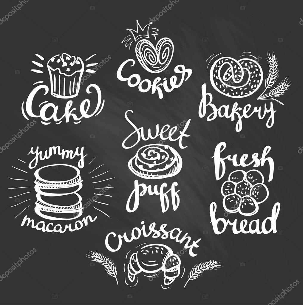 Vector illustration Set of Bakery logos