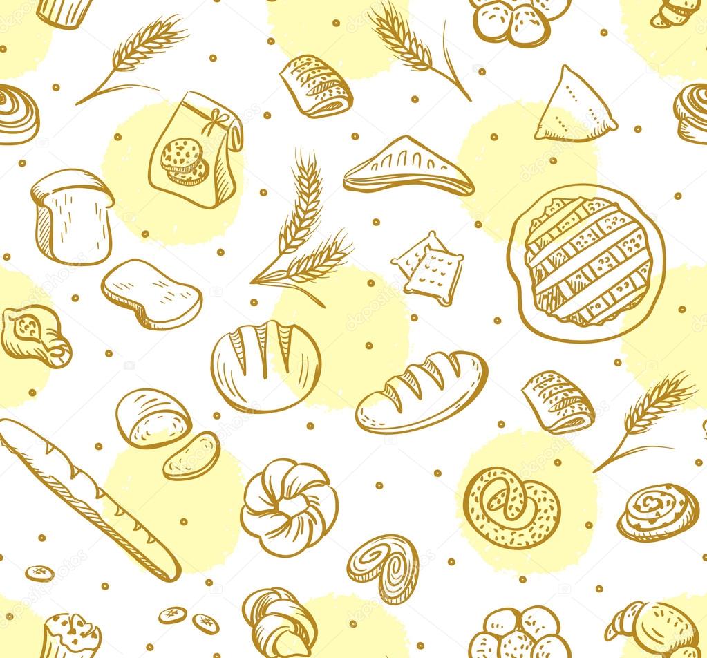 bakery seamless pattern