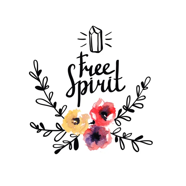 suluboya çiçek ve dalları