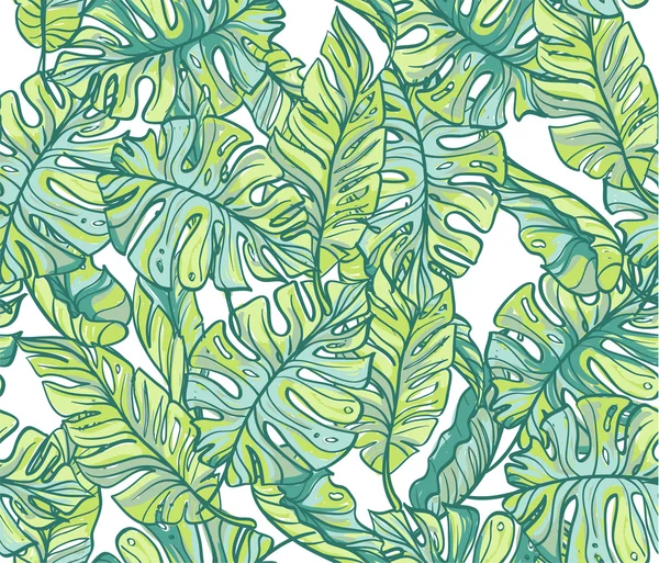 Екзотичні листя, тропічний ліс . — стоковий вектор