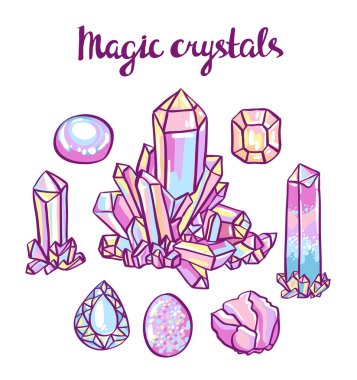 Büyülü kristaller kümesi