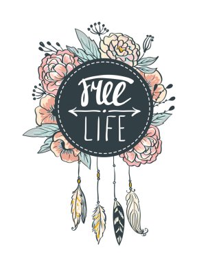 Boho stili arka plan
