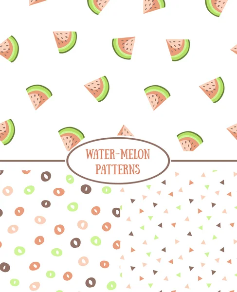 Seamless pattern with water-melons. — Stock Vector