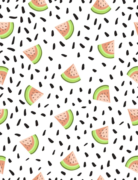 Seamless pattern with water-melons. — Stock Vector