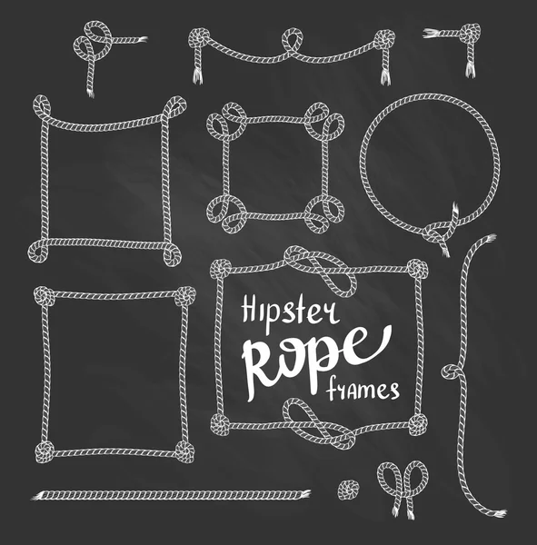Simple Ropes Frames Graphic Designs — Stock Vector