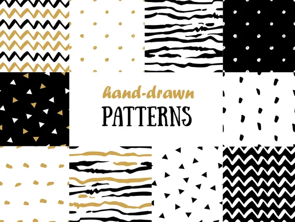 Set of abstract seamless patterns — Stock Vector