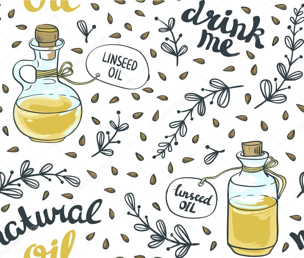 linseed and olive oil pattern