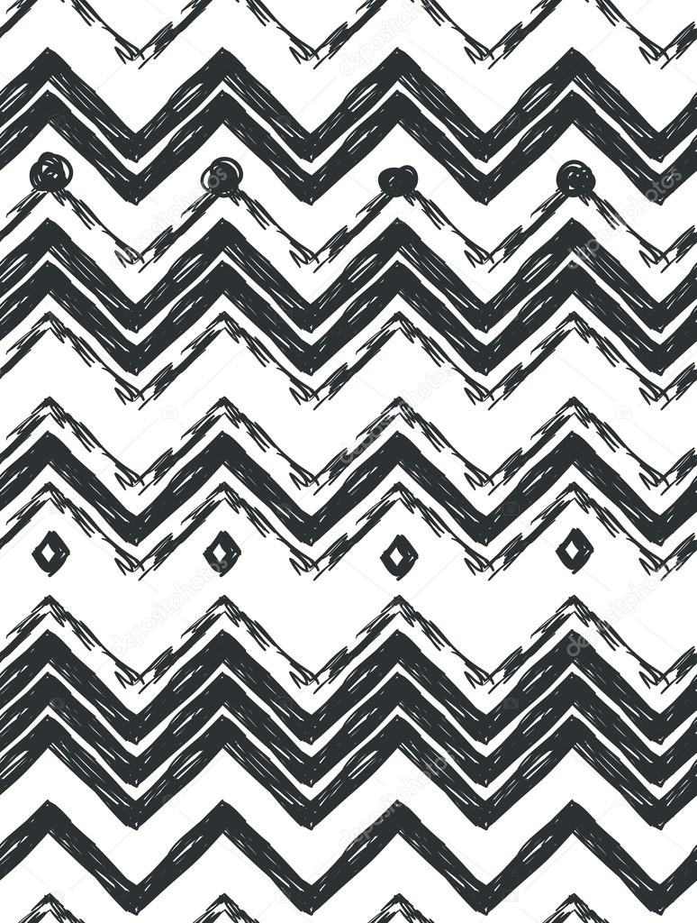 Abstract hand drawn ethnic pattern