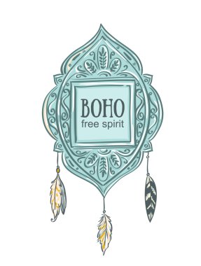 Boho stili arka plan.