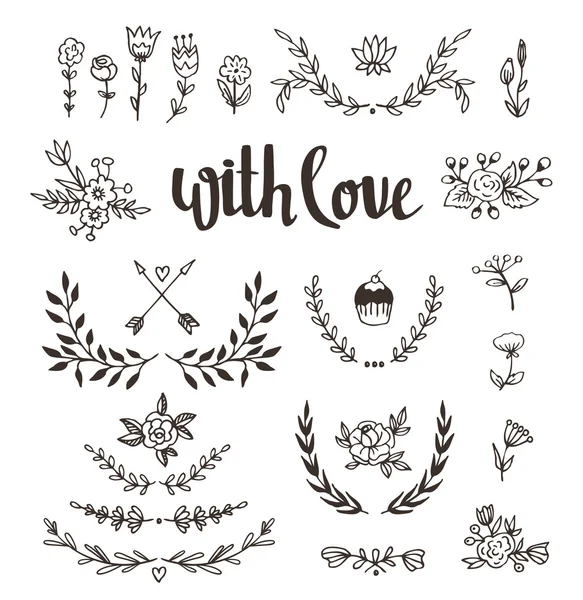 Hand drawn design elements — Stock Vector