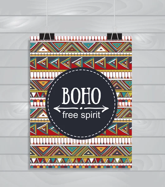 Κάρτα στυλ boho — Διανυσματικό Αρχείο