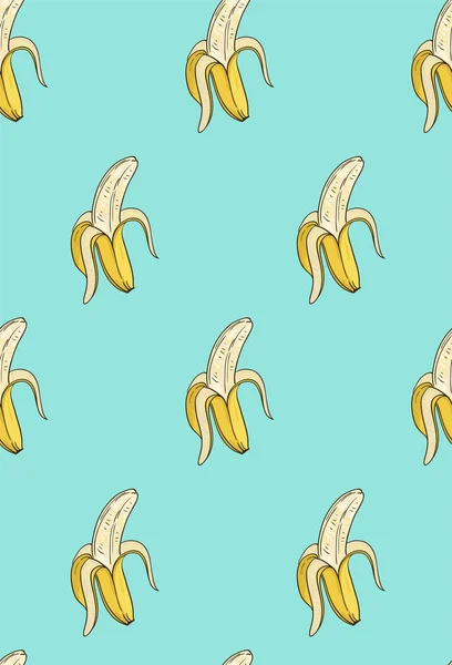 Seamless pattern with bananas — Stock Vector