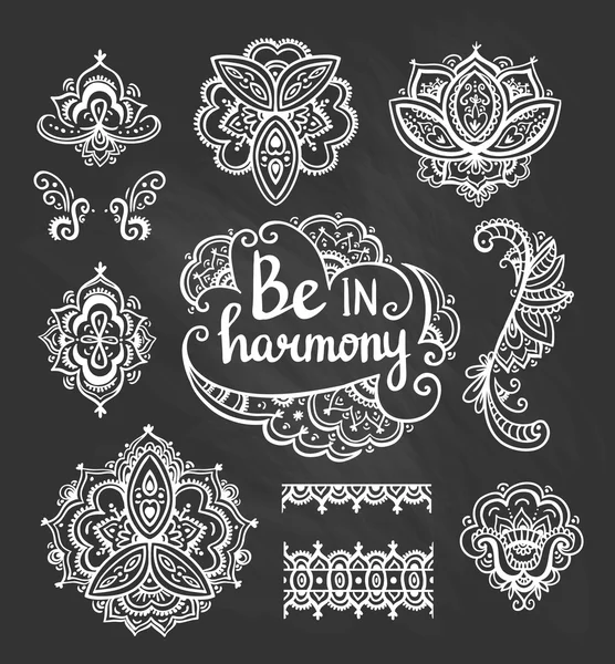 Elementos decorativos Boho Style — Vector de stock